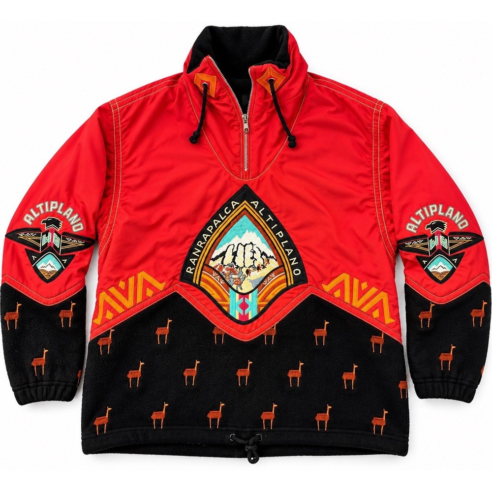 Vintage 80s Bogner Ranrapalca Altiplano Ski Jacket S Llama Embroidered USA